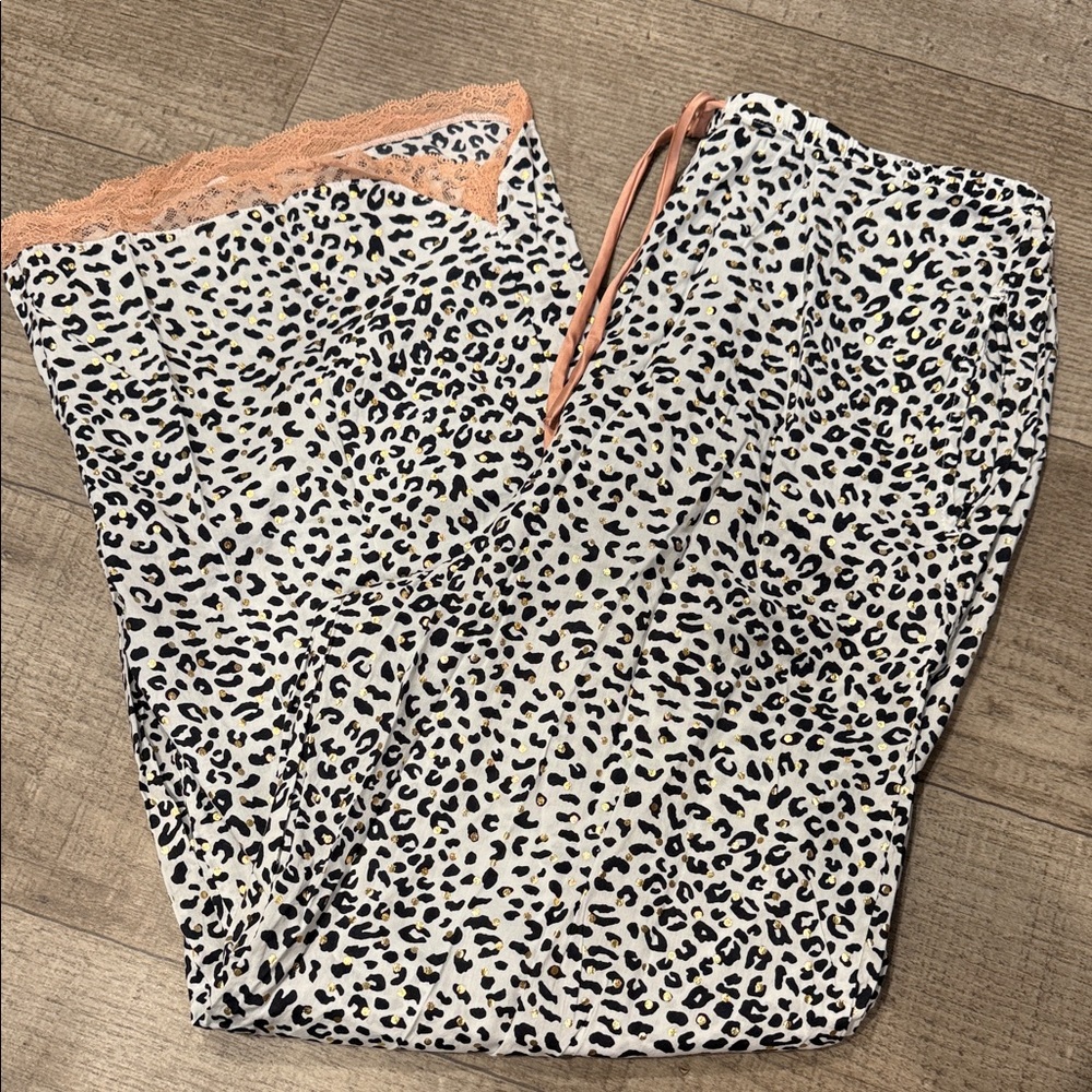 Victoria's Secret Animal Print Pants with Gold Accents